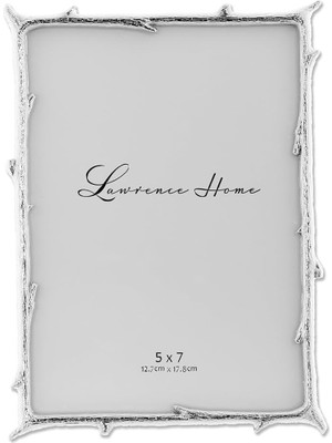 Astera Doğal Dal Tasarımlı Gümüş Renkli 13X18 cm Metal Resim Çerçevesi