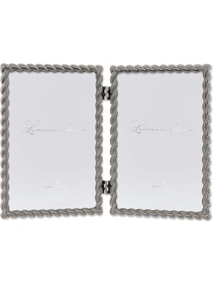 Astera Halat Desenli Nikel Kaplama 10X15 cm Çiftli Menteşeli Çerçeve