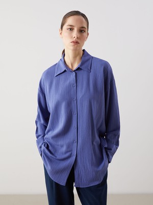 Lc Waikiki Yeni Sezon Dokulu Oversize Kadın Gömlek