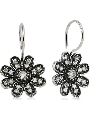 Marsilyan 925 Ayar Gümüş Sallantılı Çiçek Küpe EA1760007 (72)