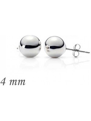 Marsilyan 925 Ayar Gümüş Top Küpe  4 mm EA1160221 (72)