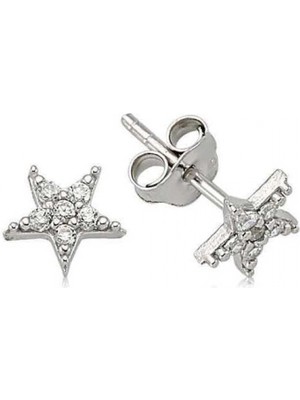 Marsilyan 925 Ayar Gümüş Yıldız Çivili Küpe EA0490007 (72)