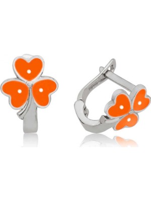 Marsilyan 925 Ayar Gümüş Yonca Çocuk Küpesi T4131 (72)