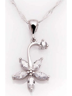 Marsilyan 925 Ayar Gümüş Çiçek Kadın Gümüş Kolye PND47066083 (72)