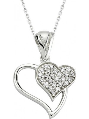 Marsilyan 925 Ayar Gümüş Kalpli Kadın Gümüş Kolye PND47138286 (72)