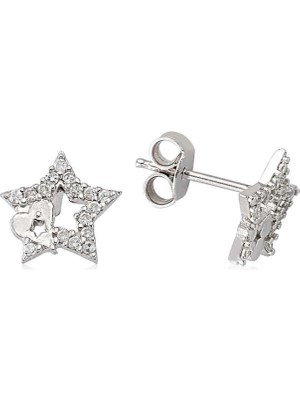 Marsilyan 925 Ayar Gümüş Çivili Yıldız Küpe EA1540005 (72)