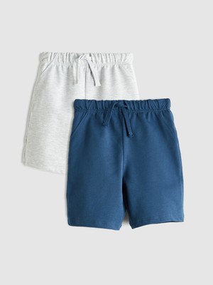 Lc Waikiki Yeni Sezon Beli Lastikli Basic Erkek Çocuk Şort 2'li