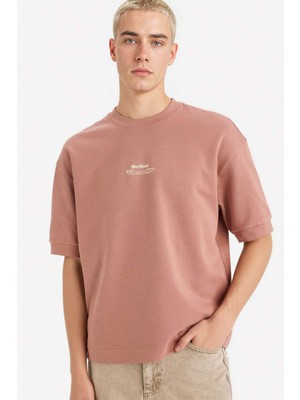 DeFacto Nefes Alabilen Loose Fit Baskılı Tişört F8147AX26SP