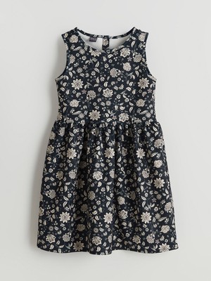 Lc Waikiki Yeni Sezon Bisiklet Yaka Çiçekli Kız Çocuk Elbise