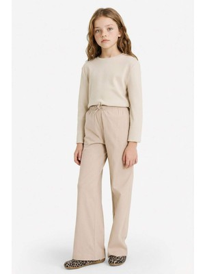 DeFacto %100 Pamuk Wide Leg Pantolon Kız Çocuk G0338A826SP