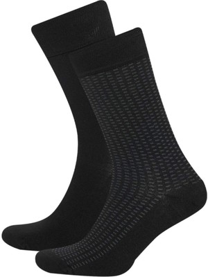 DeFacto Erkek Dikişsiz Ultra Soft 2'li Bambu Premium Uzun Çorap D3777AXNS