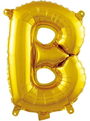 Storemax B Harfi 16 Inç Renk Folyo Balon 36 cm (Altın)