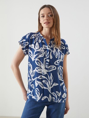 Lc Waikiki Yeni Sezon V Yaka Çiçekli Kadın Bluz