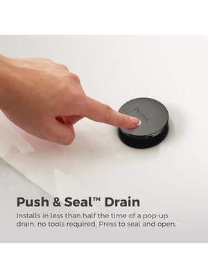 Storemax Capistrano Banyo Lavabo Bataryası, 8 Inç Yaygın, 2 Saplı, 3 Delikli, Mat Siyah ve Fırçalanmış Altın Kaplama, LF049CSOBBG