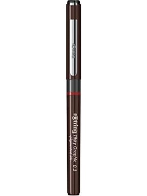 Storemax 1904753 Grafik Fiber Uçlu Kalem, Siyah Mürekkep, Kahverengi Gövde, 0.3 mm