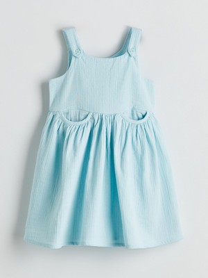 Lc Waikiki Yeni Sezon Kare Yaka Kız Çocuk Müslin Elbise