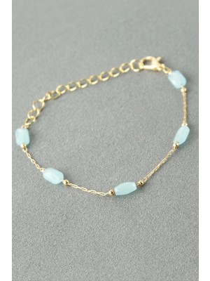 Marsilyan Dikdörtgen Kristal Taşlı Bileklik