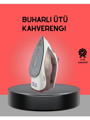 Astraltech Kahverengi Buharlı Ütü 2200W Sürekli Buhar 120 G Şok Buhar