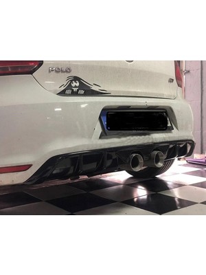 Özgürce Parlak Siyah Difüzör Volkswagen Polo Mk5 R400 Uyumlu 2009-2013