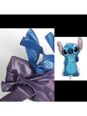 Mutlu Anılar Parti Evi ,stitch Balon Seti,stitch Folyo Balon,stitch Doğum Günü