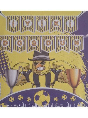 Iyiki Doğdun Banner,sarıkırmızı,sarı Lacivert Desenli,resimli Taraftar Banner,flama