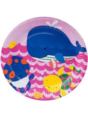 Karton Tabak TBK008 8li -Mutlu Balıklar Pembe-