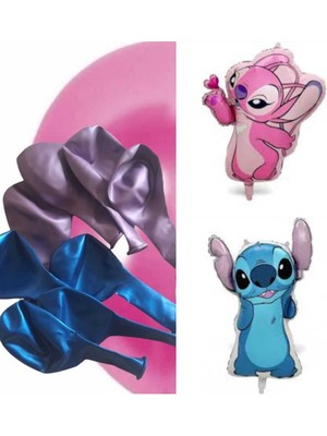 Mutlu Anılar Parti Evi ,stitch Balon Seti,stitch Folyo Balon,stitch Doğum Günü