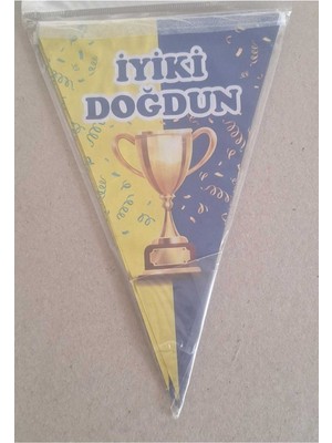 Iyiki Doğdun Banner,sarıkırmızı,sarı Lacivert Desenli,resimli Taraftar Banner,flama