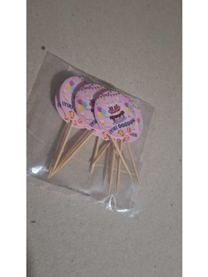 Genel Tedarik Iyi Ki Doğdun Kürdan Cupcake Kürdanı Pasta Süsü 10'lu