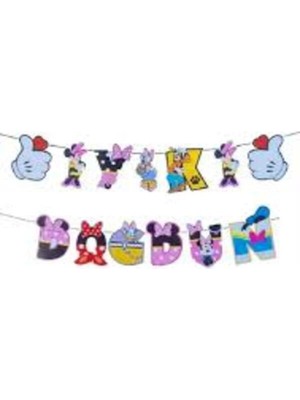 Mutlu Anılar Parti Evi Minnie Mouse Banner