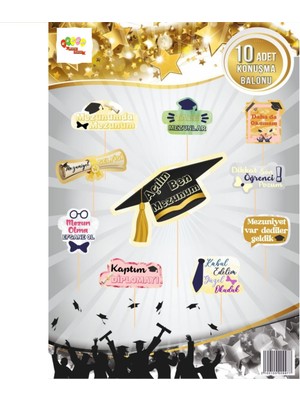 Mezuniyet Konuşma Balonu 10 Adet