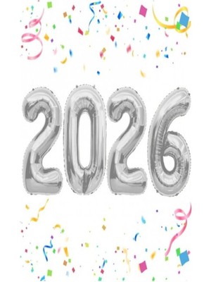 2026 Rakam Folyo Balon Mezuniyet Kutlama Folyo Balon