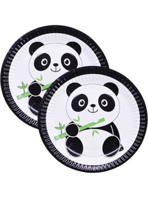 Panda Desenli Karton Tabak