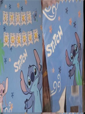 Stitch Temalı Temalı Banner,stitch Mısır Kutusu,stitch Ikili Set