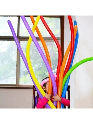 Sosis Balon 40 Adet Karışık Renk Uzun Ince Oyun Parti Palyaço Balonu