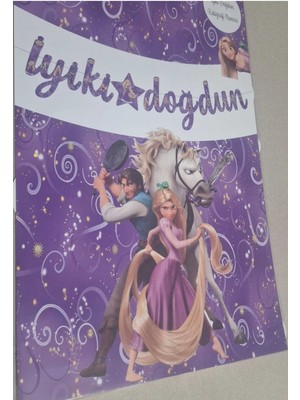 Karakterli,kaligrafik El Yazısı Resimli Renkli Iyiki Doğdun Banner,happy Birthday Banner