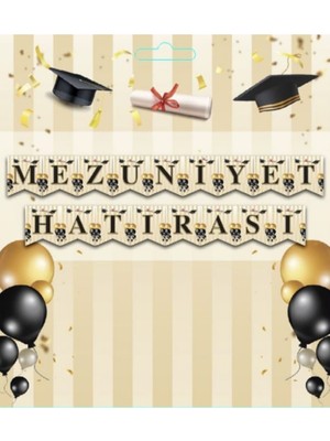 Mezuniyet Hatırası Yazılı Banner Yazı Süslemesi Mezuniyet Partisi Süslemeleri