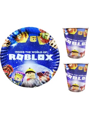 Roblox Doğum Günü Tabak Bardak Set