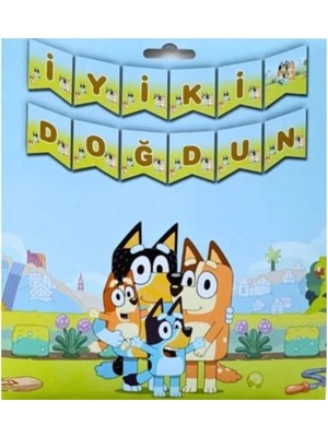 Parti Show Bluey Iyiki Doğdun Banner