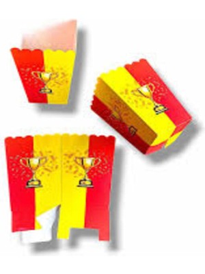 Genel Tedarik Sarı Kırmızı Kupalı Mısır Kutusu 8 Li Paket