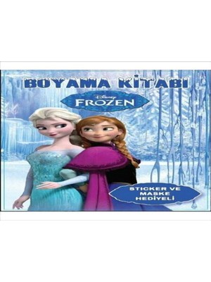 Genel Tedarik 5 Adet Frozen Boyama Kitabı Maske ve Sticker