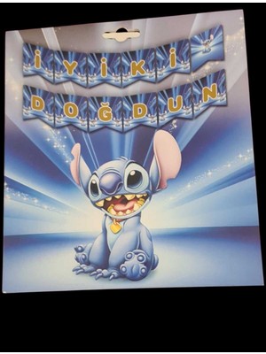 Stitch Temalı Banner Stitch Happy Birthday ,iyiki Doğdun
