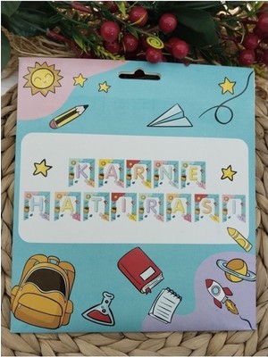 Genel Tedarik Karne Hatırası Rengarenk Uzar Yazı