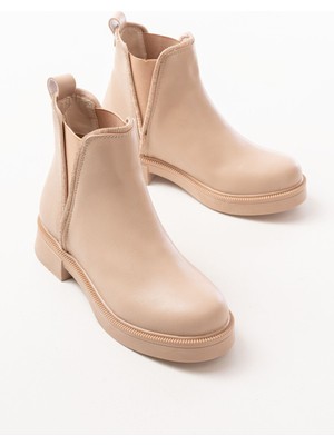 I Love Shoes Sorelli Nude Taş Aksesuarlı Lastikli Günlük Kadın Bot