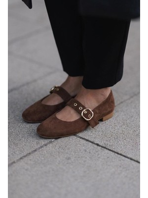 I Love Shoes Dexor Kadın Babet Acıkahve Süet