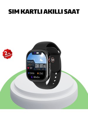 LTG Nova Sesli Arama Özellikli Kartlı Siyah Akıllı Saat