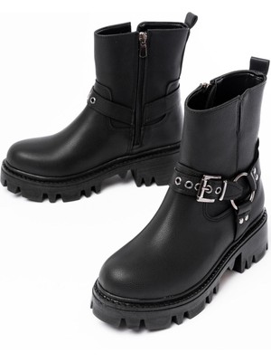 I Love Shoes Jarnix Siyah Fermuarlı Günlük Kadın Bot
