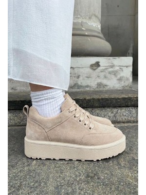 I Love Shoes Ruvo Kadın Spor Ayakkabı Bej Süet