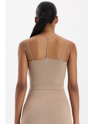 COMEUP Çift Ip Askılı Pedli Atlet Vizon