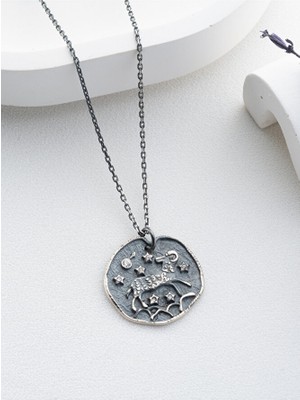 Kadın 925 Ayar Gümüş Koç Burcu Kolye | Kişiye Özel Tasarım | Hediye Kutusunda